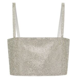 12th Tribe Shira Rhinestone Crop Top